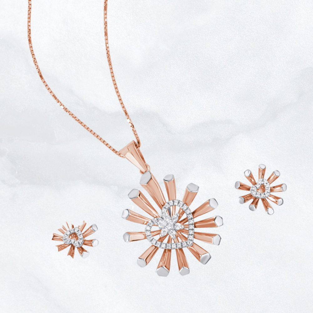 Rose Gold Heart Pendant Necklace