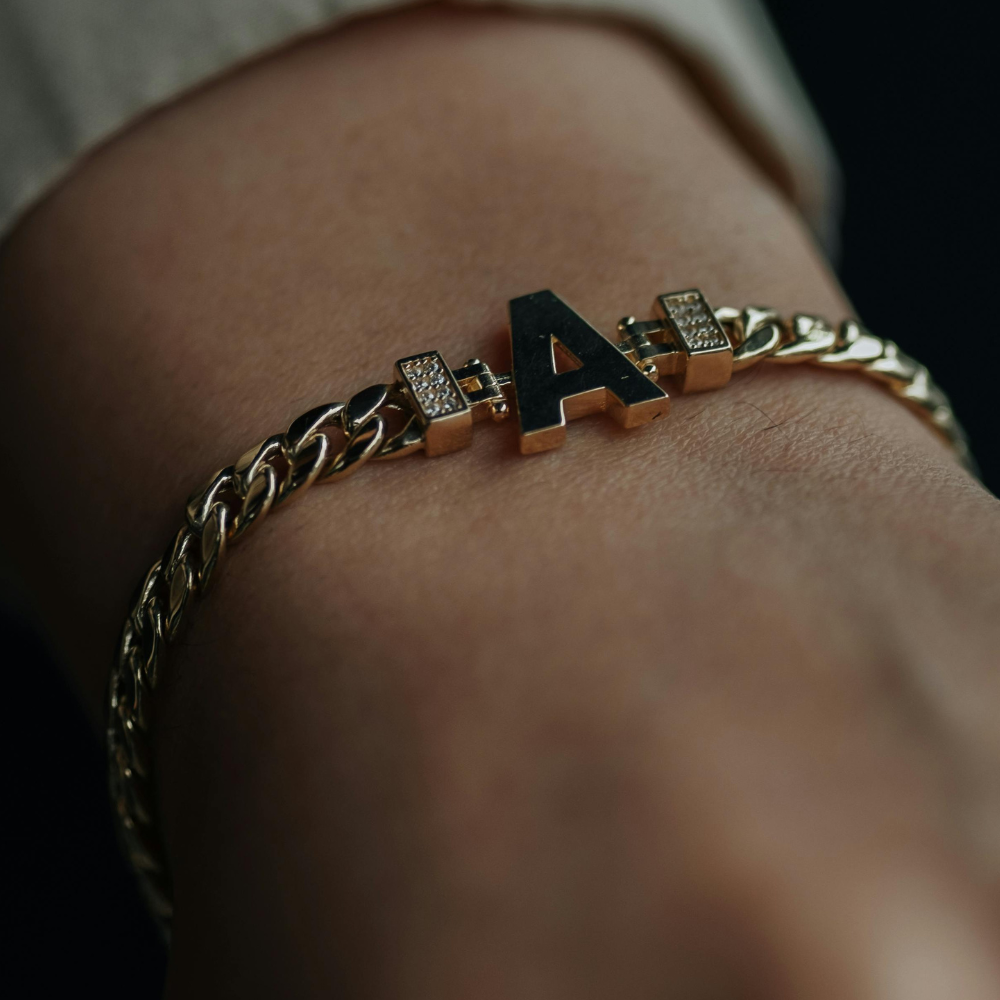 Custom Gold Initial Bracelet